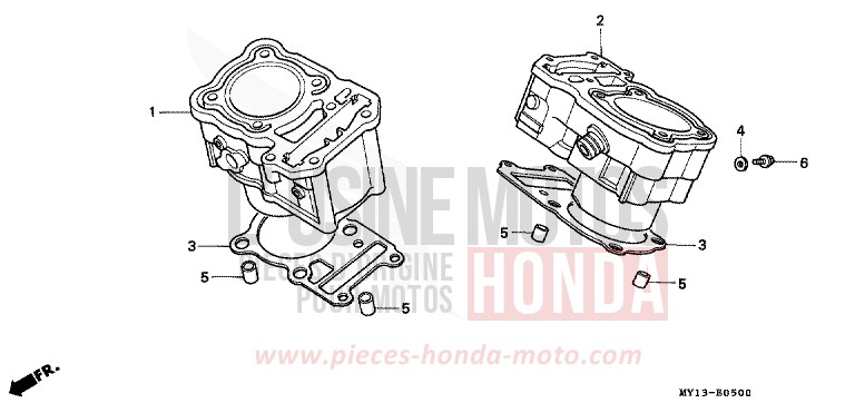 ZYLINDER von Africa Twin 750 SPARKLING RED (R127A) von 1996